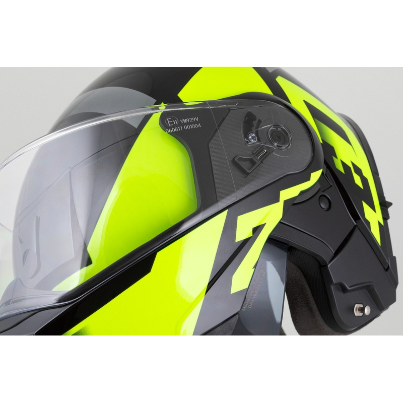 Kask motocyklowy składany ZED F19 czarno-fluo żółty