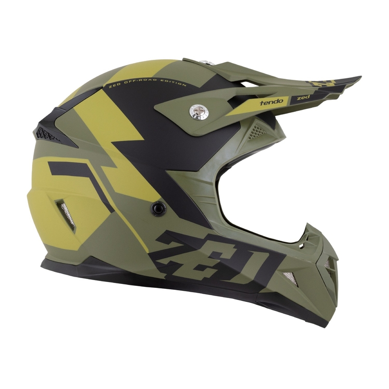 Dziecięcy kask motocrossowy ZED X1.9 Tendo ciemnozielony-jasnozielony