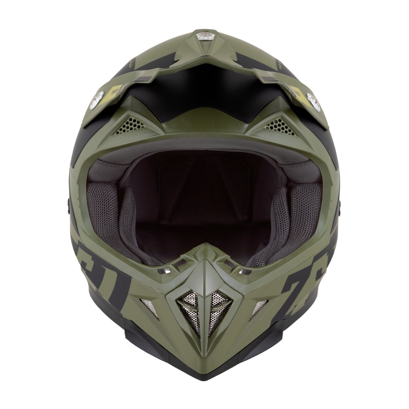 Dziecięcy kask motocrossowy ZED X1.9 Tendo ciemnozielony-jasnozielony