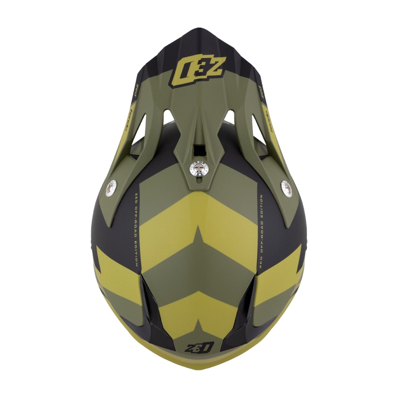 Dziecięcy kask motocrossowy ZED X1.9 Tendo ciemnozielony-jasnozielony