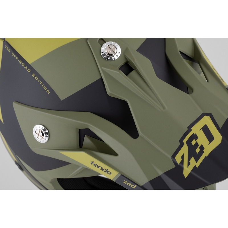 Dziecięcy kask motocrossowy ZED X1.9 Tendo ciemnozielony-jasnozielony