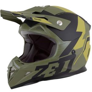 Dziecięcy kask motocrossowy ZED X1.9 Tendo ciemnozielony-jasnozielony