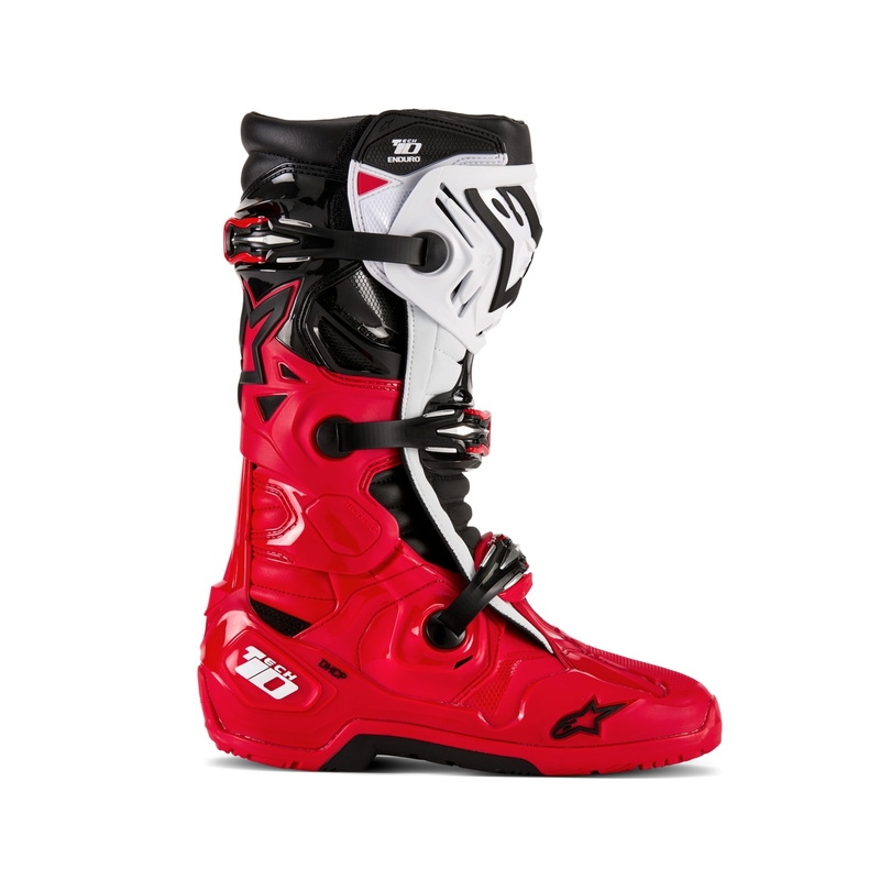 Buty motocyklowe Alpinestars Tech 10 Enduro czerwono-czarno-białe