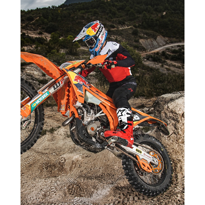 Buty motocyklowe Alpinestars Tech 10 Enduro czerwono-czarno-białe