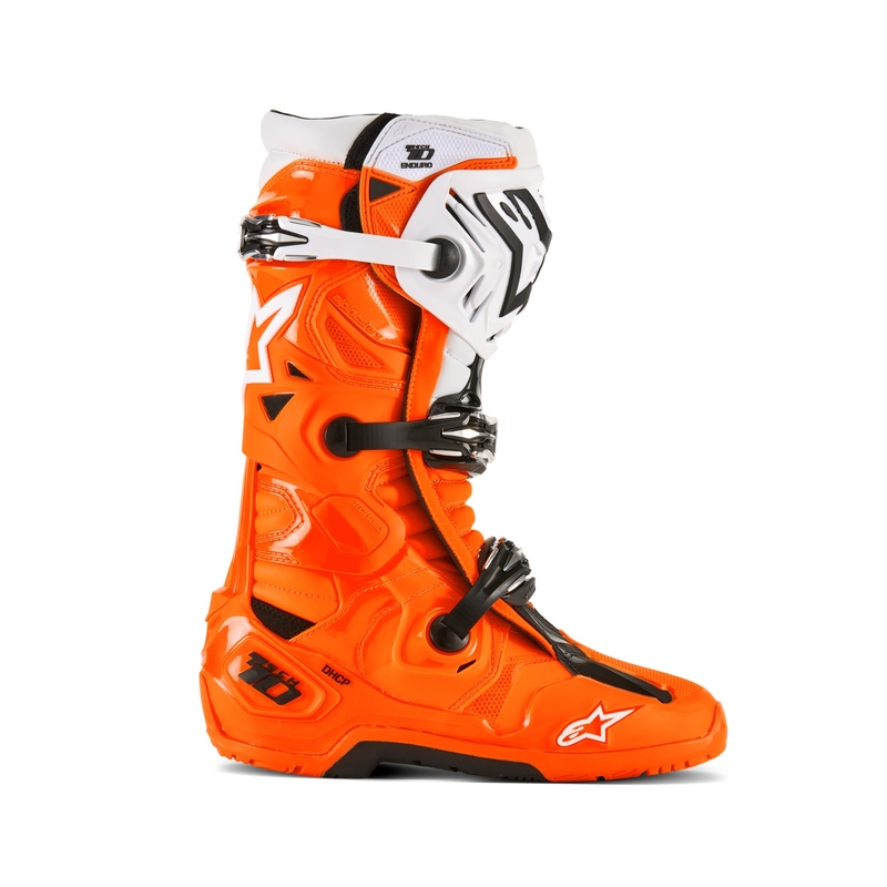Buty motocyklowe Alpinestars Tech 10 Enduro fluo pomarańczowo-czarno-białe