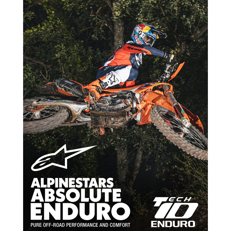 Buty motocyklowe Alpinestars Tech 10 Enduro fluo pomarańczowo-czarno-białe