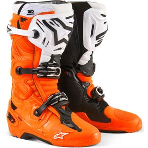 Buty motocyklowe Alpinestars Tech 10 Enduro fluo pomarańczowo-czarno-białe