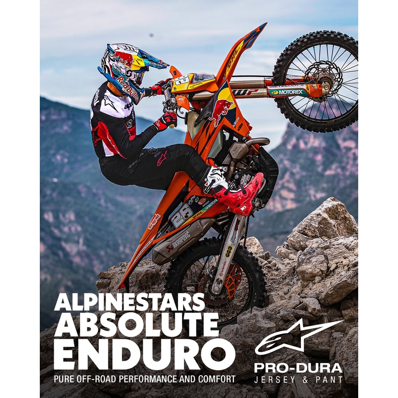 Koszulka motocrossowa Alpinestars PRO-Dura czarno-czerwono-biała