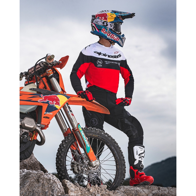 Koszulka motocrossowa Alpinestars PRO-Dura czarno-czerwono-biała