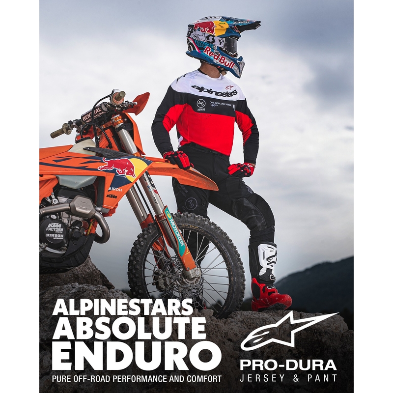 Koszulka motocrossowa Alpinestars PRO-Dura czarno-czerwono-biała