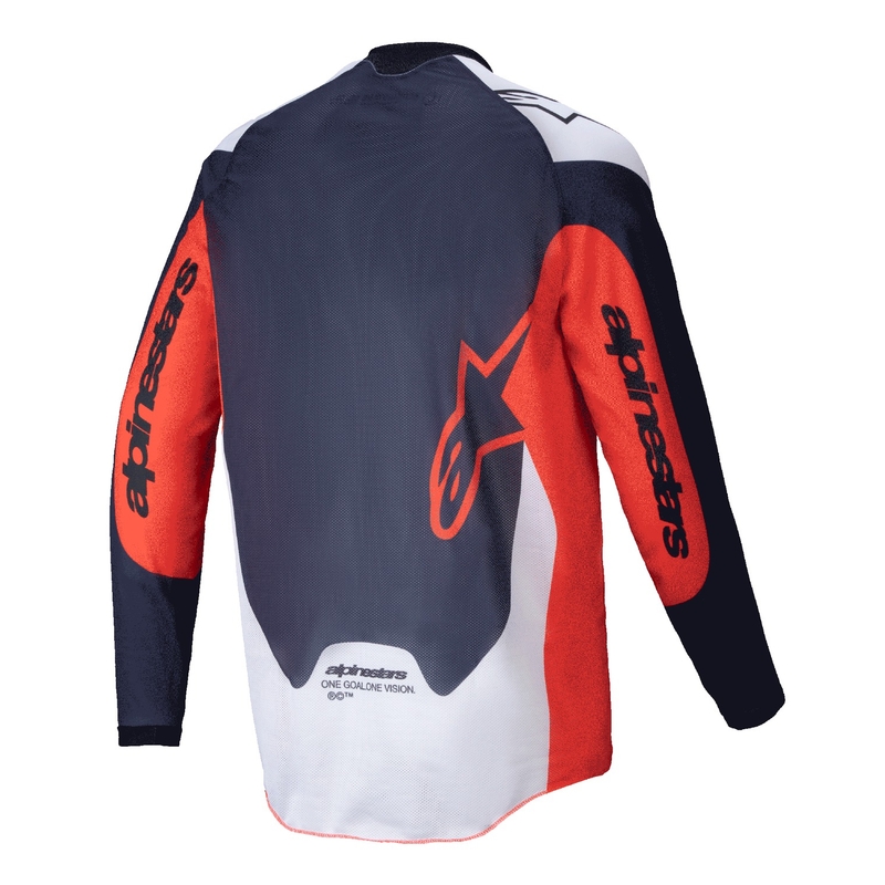 Koszulka motocrossowa Alpinestars PRO-Dura w kolorze niebiesko-pomarańczowo-białym