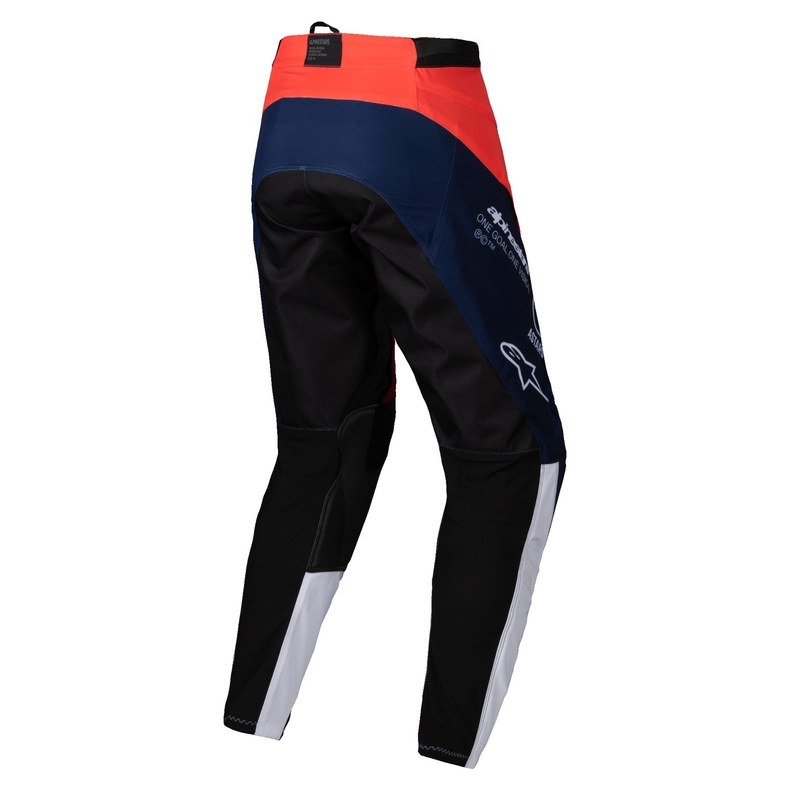 Spodnie motocrossowe Alpinestars PRO-Dura niebiesko-pomarańczowo-białe