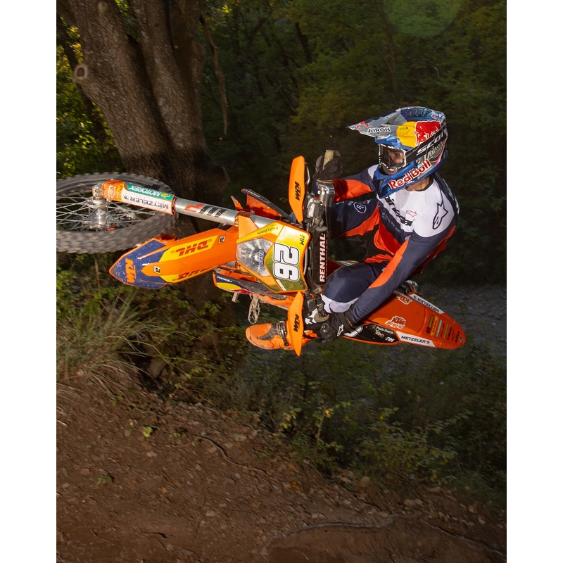 Spodnie motocrossowe Alpinestars PRO-Dura niebiesko-pomarańczowo-białe