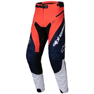 Spodnie motocrossowe Alpinestars PRO-Dura niebiesko-pomarańczowo-białe