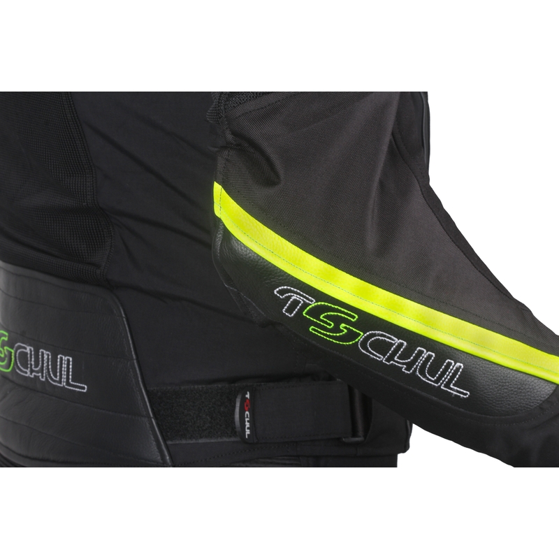 Skórzana kurtka motocyklowa Tschul 875 czarno-fluo żółta wyprzedaż