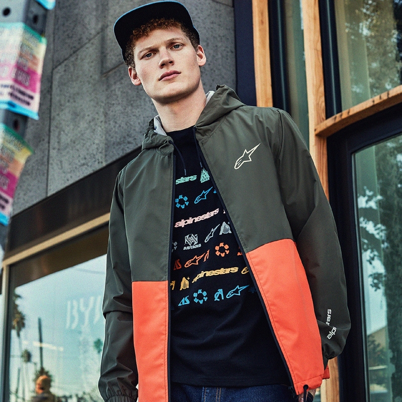 Kurtka wiatrówka Alpinestars Speeded Windbreaker w kolorze zielono-pomarańczowym