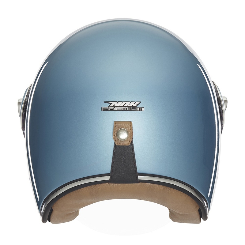 Kask motocyklowy otwarty Nox Premium Heritage turkusowy