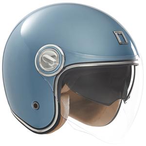 Kask motocyklowy otwarty Nox Premium Heritage turkusowy