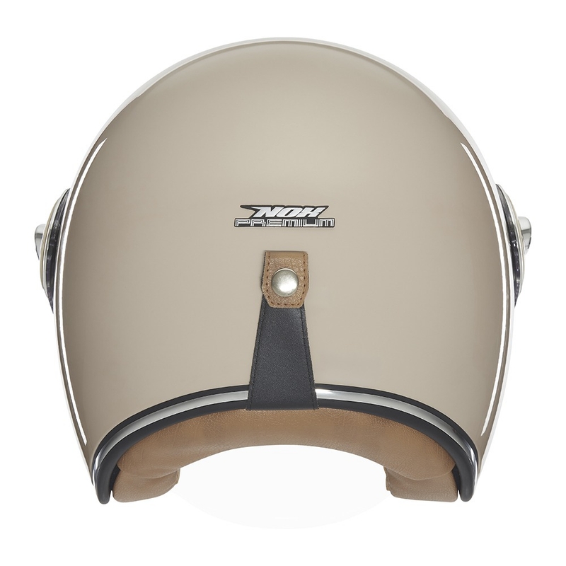 Kask motocyklowy otwarty Nox Premium Heritage beżowy