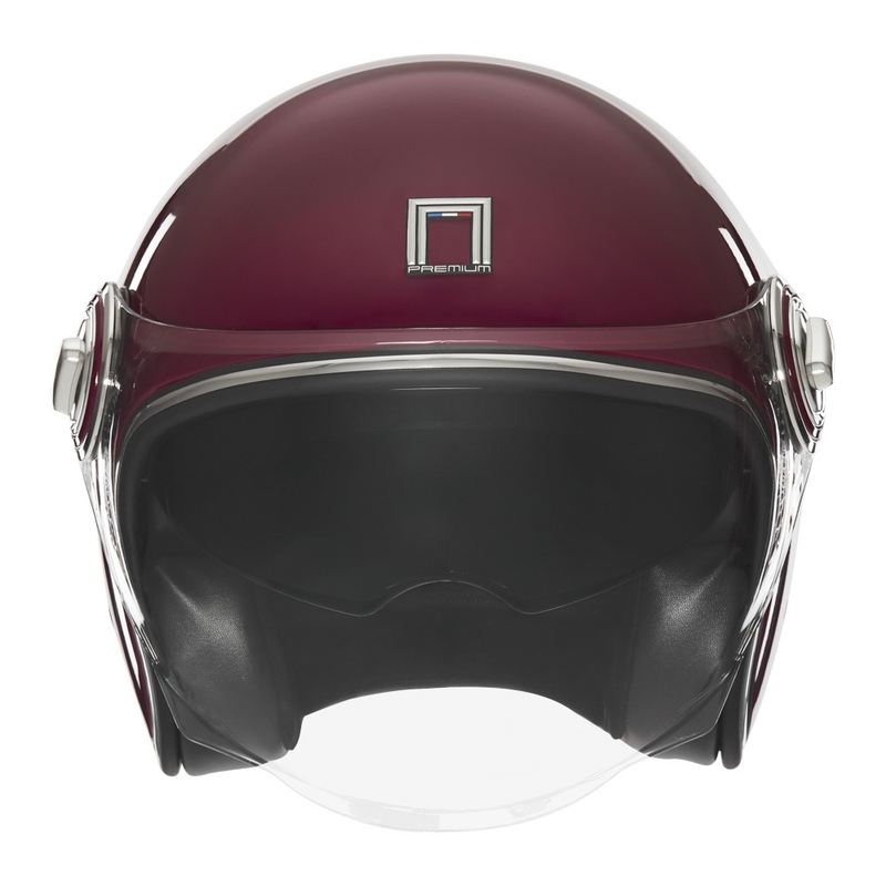 Kask motocyklowy otwarty NOX PREMIUM Heritage bordowy
