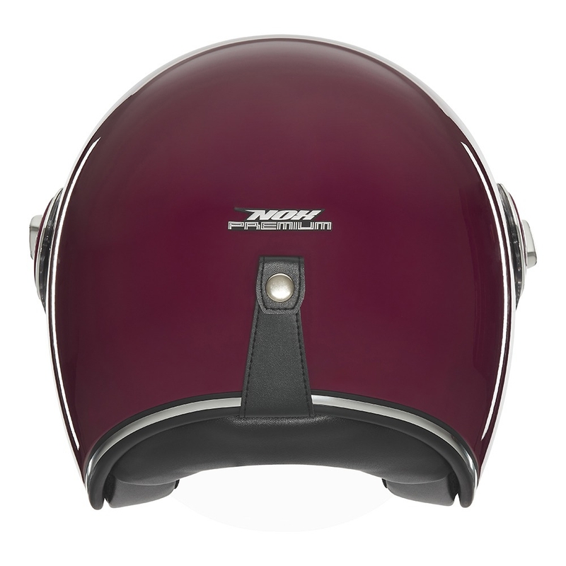 Kask motocyklowy otwarty NOX PREMIUM Heritage bordowy