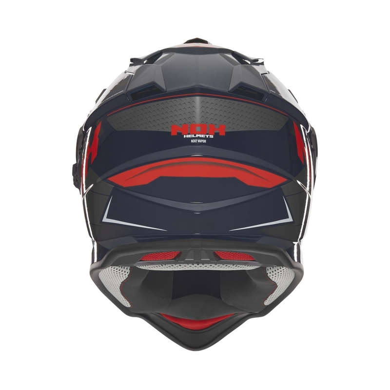 Kask motocyklowy enduro NOX N312 Vapor czarno-niebiesko-czerwony