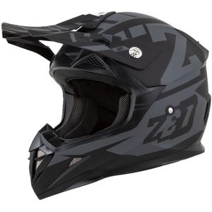 Kask motocyklowy motocrossowy ZED X1.9 Targa matowo-szaro-czarny