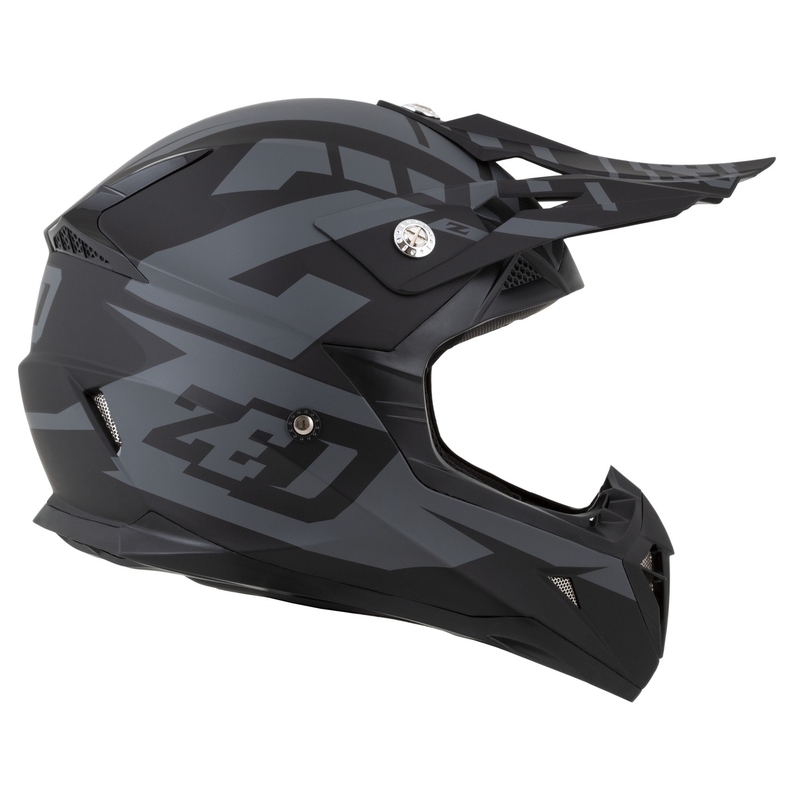 Kask motocyklowy ZED X1.9D Targa dla dzieci, matowy, szaro-czarny