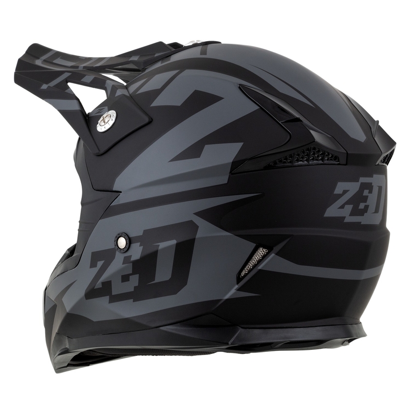 Kask motocyklowy ZED X1.9D Targa dla dzieci, matowy, szaro-czarny