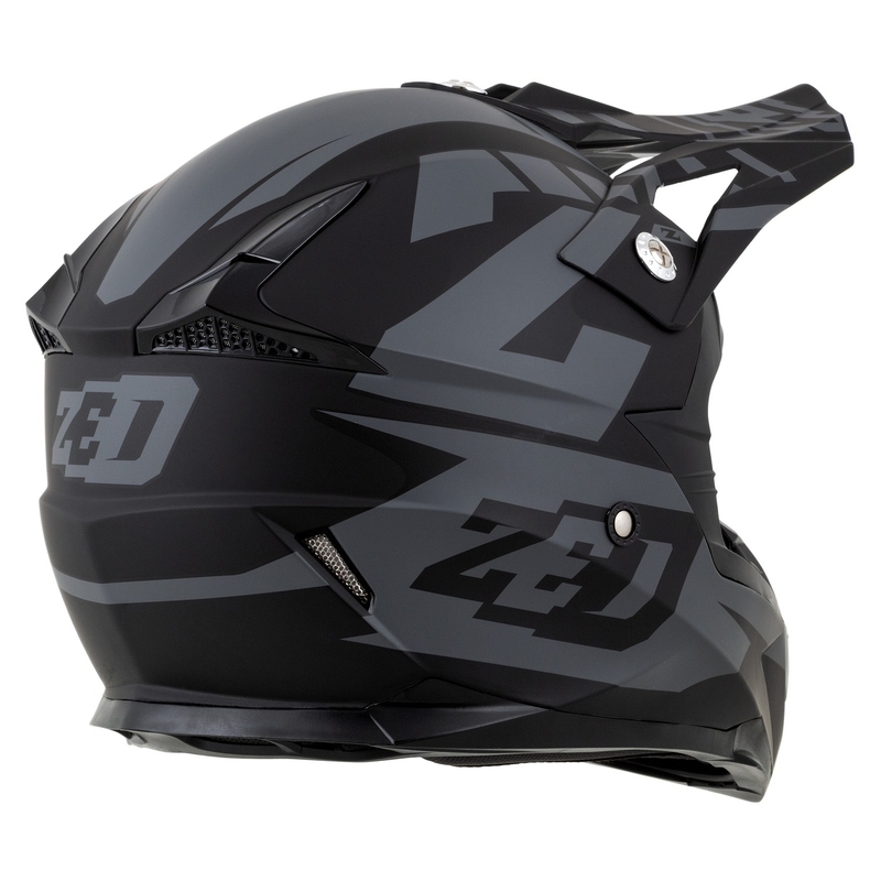 Kask motocyklowy ZED X1.9D Targa dla dzieci, matowy, szaro-czarny