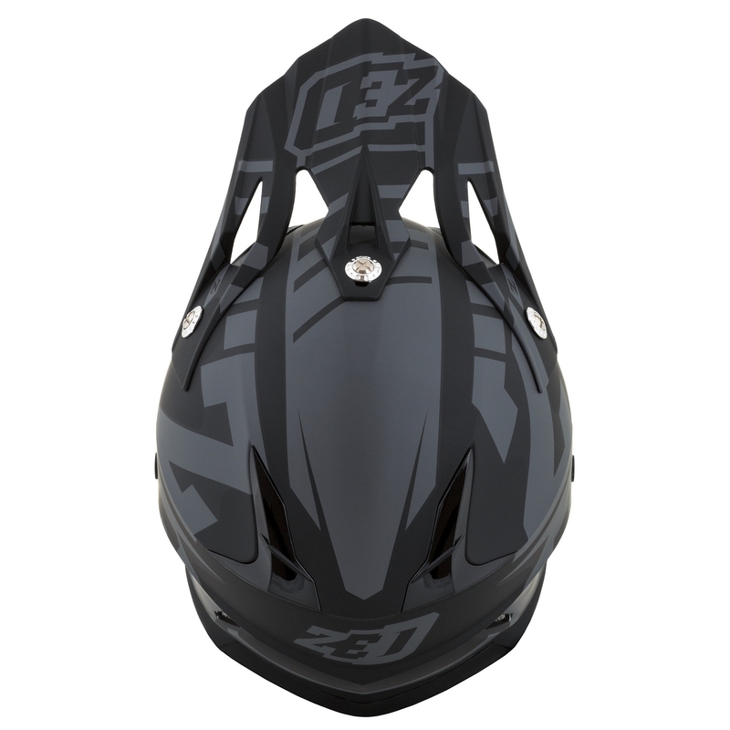 Kask motocyklowy ZED X1.9D Targa dla dzieci, matowy, szaro-czarny