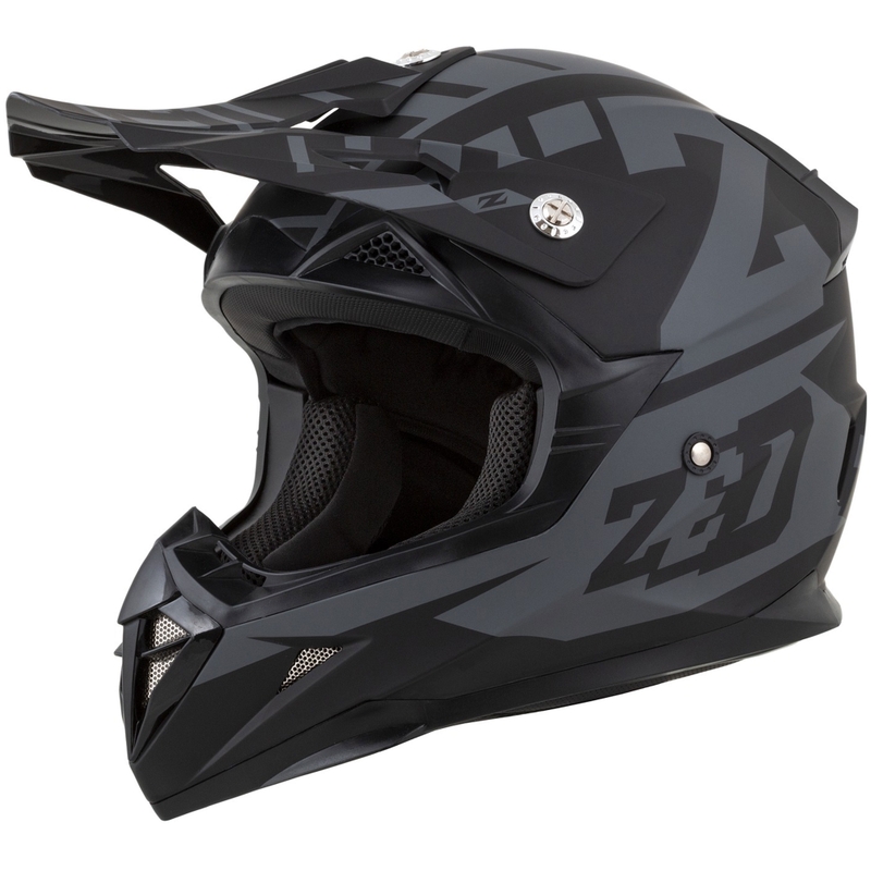 Kask motocyklowy ZED X1.9D Targa dla dzieci, matowy, szaro-czarny