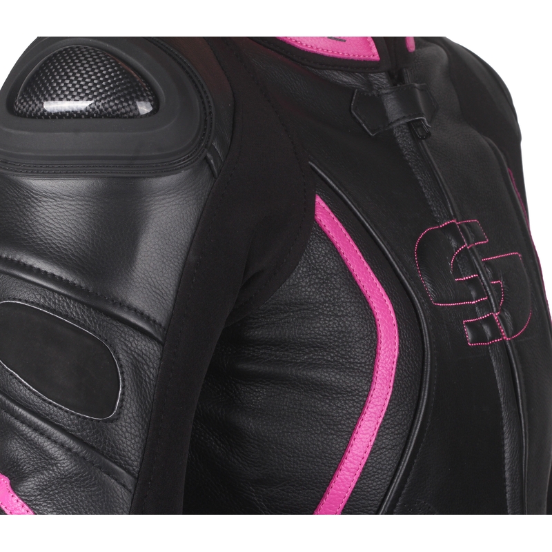 Damski kombinezon motocyklowy Tschul 536 czarno-różowy wyprzedaż