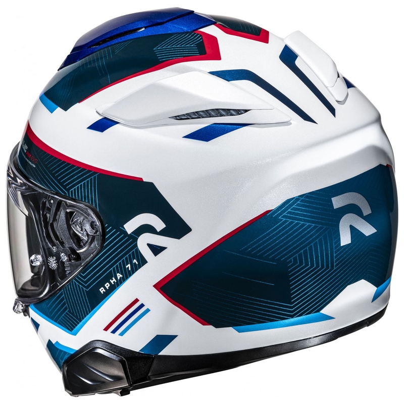 Kask motocyklowy integralny HJC RPHA 71 Ellon MC21 biało-niebiesko-czerwony