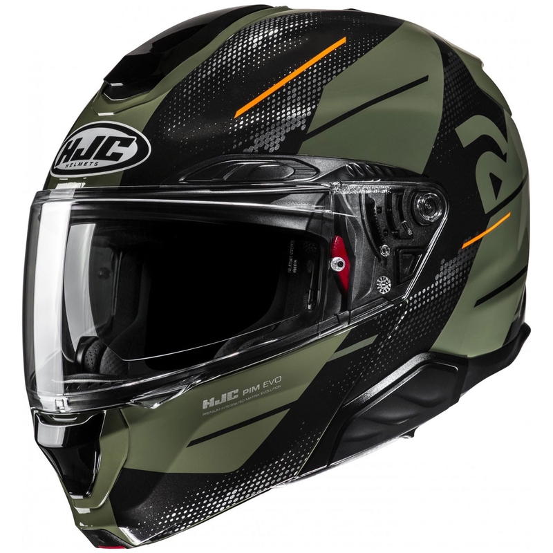 Kask motocyklowy składany HJC RPHA 91 Blat MC7 khaki zielono-czarny