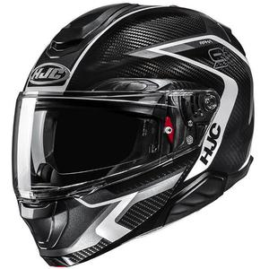 Kask motocyklowy typu flip-up HJC RPHA 91 CARBON Lagos MC5 czarno-szary
