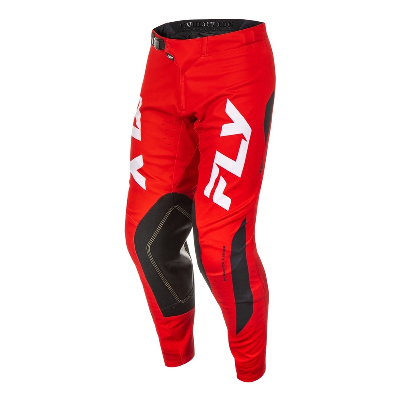 Spodnie motocrossowe FLY Racing Evolution czerwono-biało-czarne