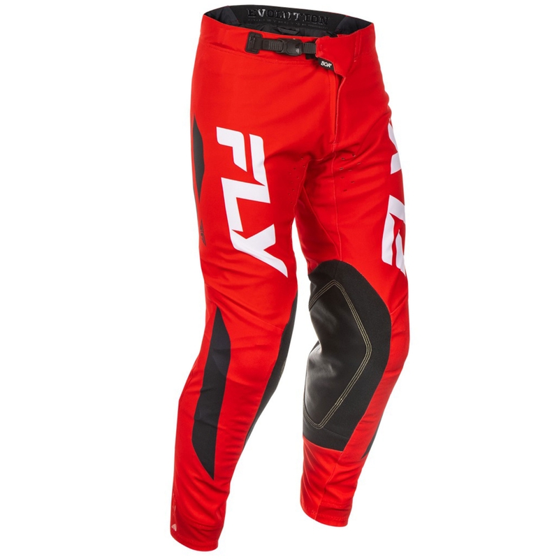 Spodnie motocrossowe FLY Racing Evolution czerwono-biało-czarne