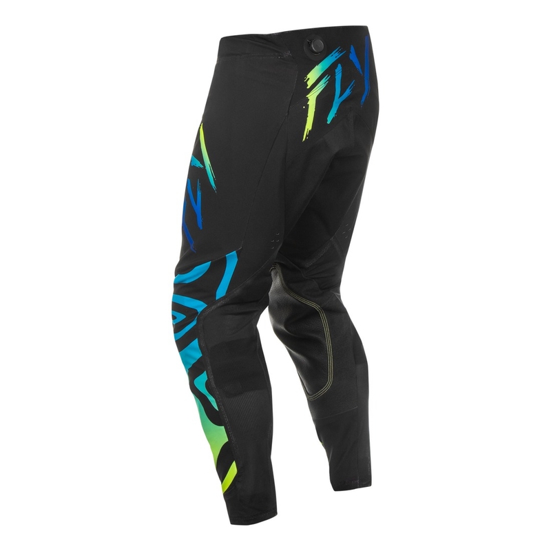 Spodnie motocrossowe FLY Racing Evolution czarno-niebiesko-fluo żółte