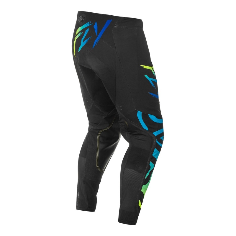 Spodnie motocrossowe FLY Racing Evolution czarno-niebiesko-fluo żółte