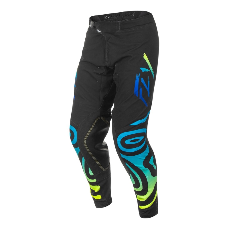 Spodnie motocrossowe FLY Racing Evolution czarno-niebiesko-fluo żółte