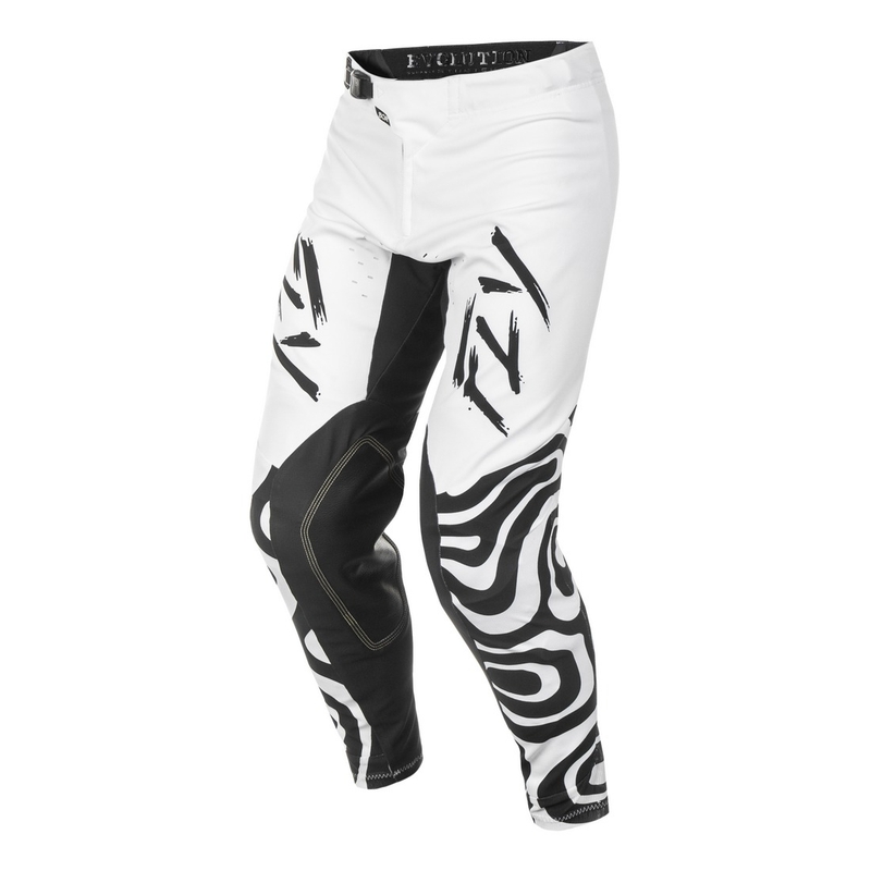 Spodnie motocrossowe FLY Racing Evolution biało-czarne