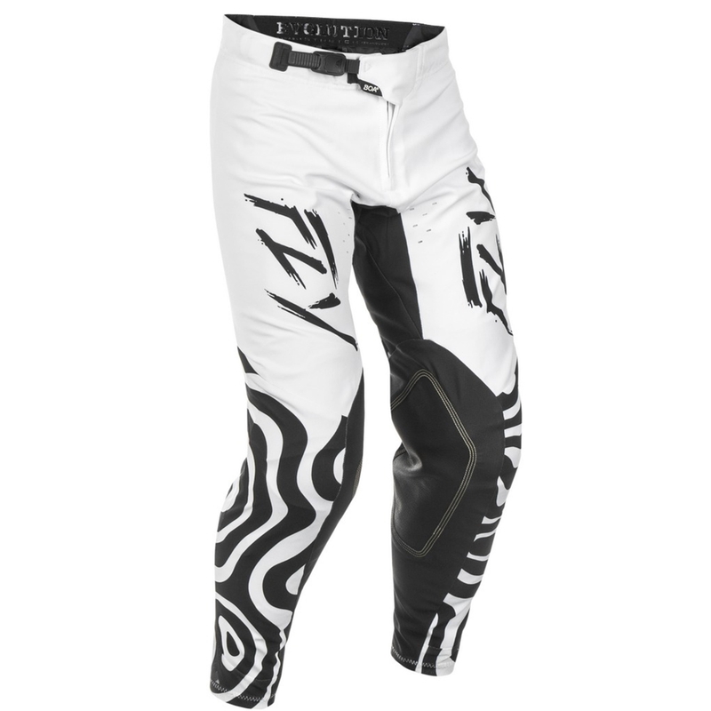 Spodnie motocrossowe FLY Racing Evolution biało-czarne