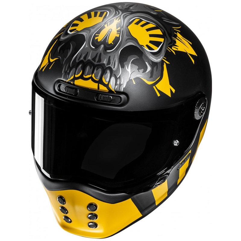 Kask motocyklowy integralny HJC V10 Crania MC3SF czarno-żółty