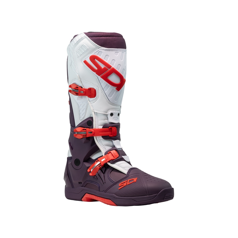 Buty motocyklowe SiDi Crossair w kolorze winno-białym