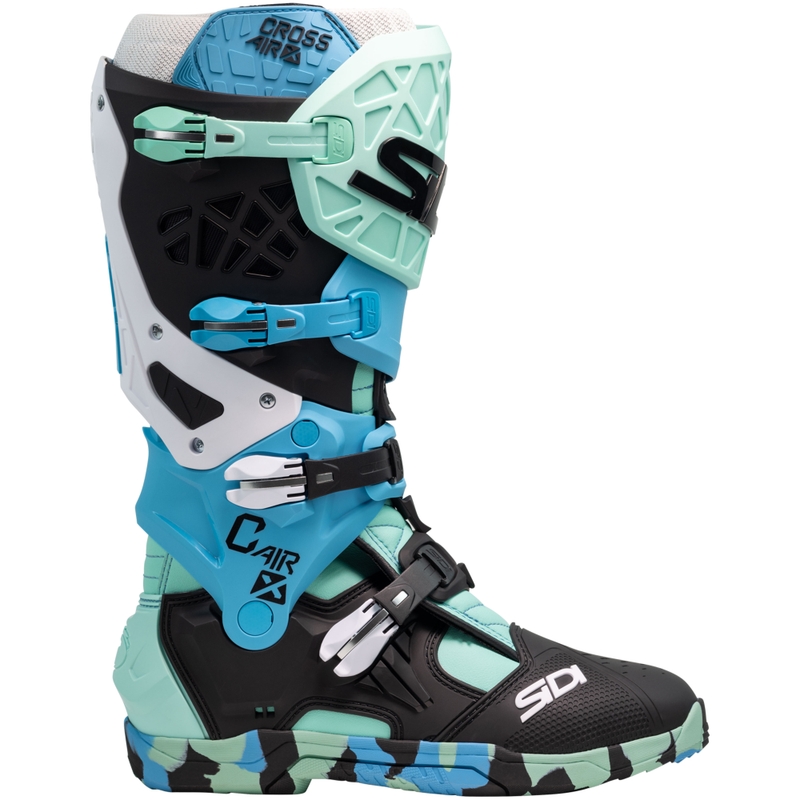 Buty motocyklowe SiDi Crossair X czarno-turkusowe