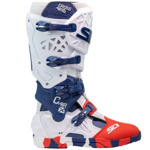 Buty motocyklowe SiDi Crossair X biało-niebiesko-czerwone