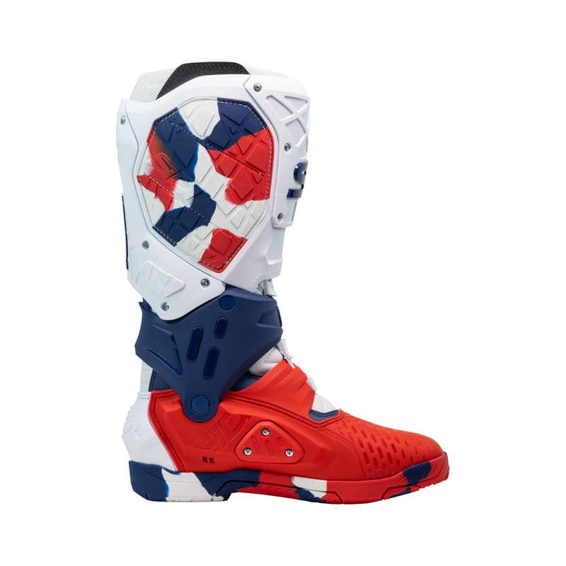 Buty motocyklowe SiDi Crossair X biało-niebiesko-czerwone