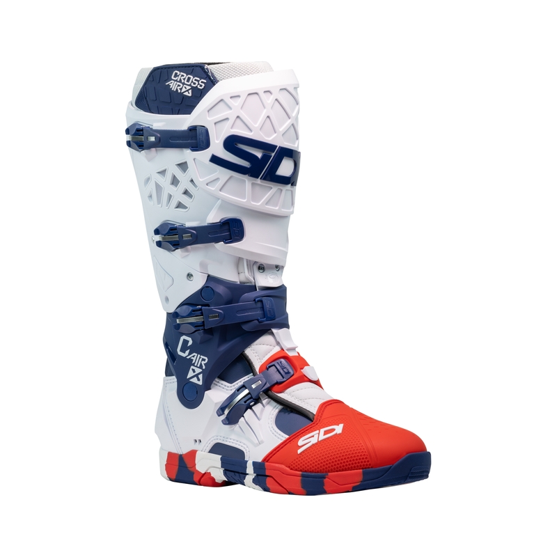 Buty motocyklowe SiDi Crossair X biało-niebiesko-czerwone