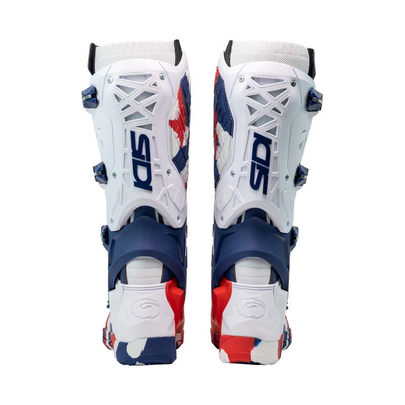 Buty motocyklowe SiDi Crossair X biało-niebiesko-czerwone